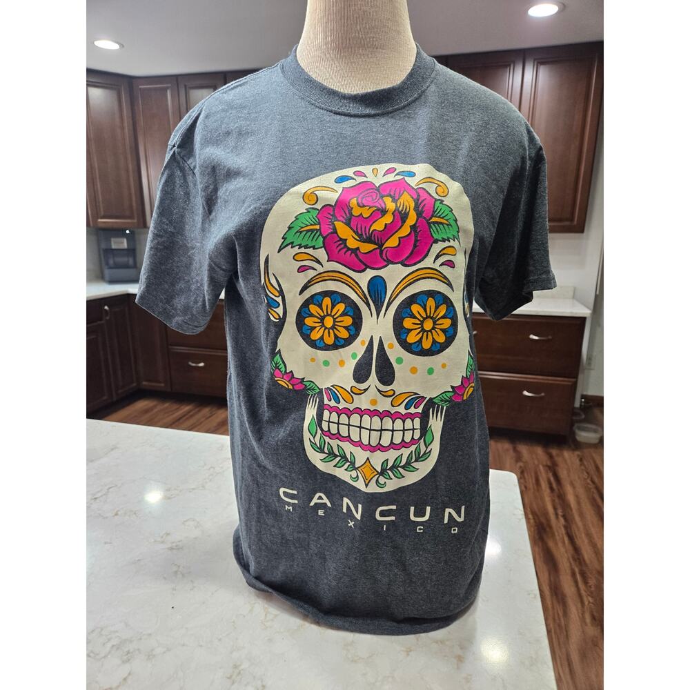 New Cancun Mexico T Shirt Size Medium Tropical Relax 100% Cotton